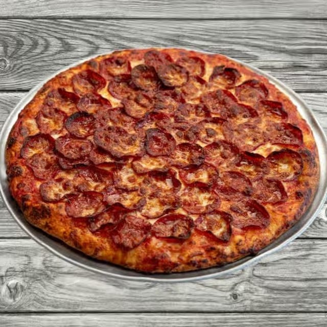 Halal Beef Pepperoni Pizza.