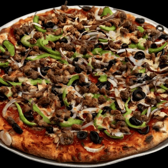 Halal Supreme Pizza.
